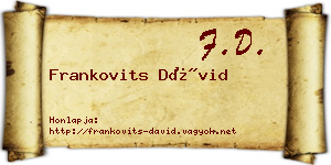 Frankovits Dávid névjegykártya