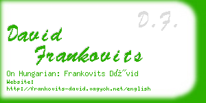 david frankovits business card